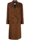 Alberto Biani Double-breasted Wool Jacket In Brown