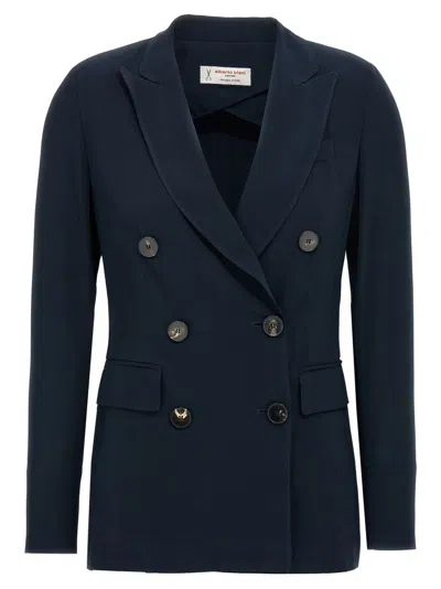 Alberto Biani Double-breasted Viscose Blazer