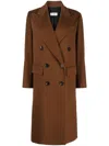 Alberto Biani Double-breasted Virgin-wool Coat In Red