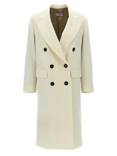 Alberto Biani Double-breasted Coat In White