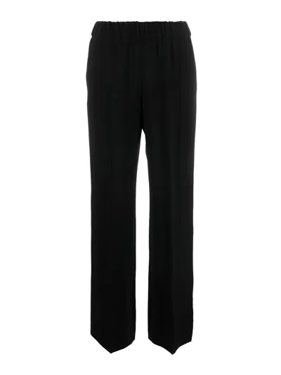 ALBERTO BIANI ELASTICATED WAIST STRAIGH-LEG TROUSERS