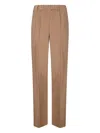 Alberto Biani Straight-leg Trousers With Elastic Waistband In Neutrals