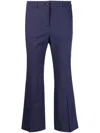 Alberto Biani Flared Cropped Trousers In Blue
