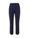 Alberto Biani Flared Stretch Trouser Featuring Pockets In Blue