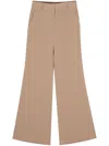 Alberto Biani Cady Flared Trousers In Neutrals