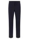 Alberto Biani Franca Pinstripe Wool Trousers In Black