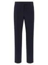 Alberto Biani Franca Pinstripe Wool Trousers In Blue