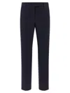 Alberto Biani Franca Pinstripe Wool Trousers In Blue