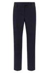 Alberto Biani Franca Pinstripe Wool Trousers In Blue