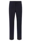 Alberto Biani Franca Pinstripe Wool Trousers In Blue