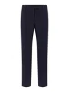 Alberto Biani Pinstripe Trousers With Belt Loops And Pocket In Blue
