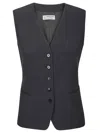 Shop Alberto Biani Front Button Welt Vest