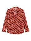 Alberto Biani Geometric-pattern Shirt In Orange