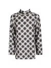 GEOMETRIC-PRINT SILK SHIRT