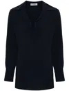 Alberto Biani Navy Blue Georgette Blouse In Blue