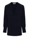 Alberto Biani Georgette Blouse In Blue