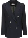 Alberto Biani Georgette Double-breasted Jacket