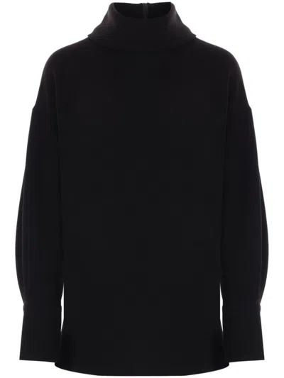 Alberto Biani Parosh Brown Panelled Midi Skirt In Black