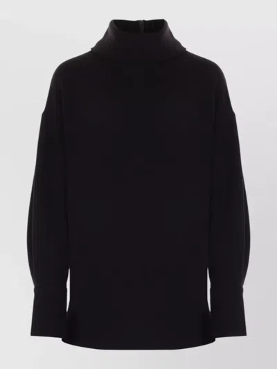 Alberto Biani High Neck Jumper Cowl Detail Design In Black