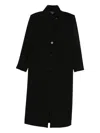 Alberto Biani High-neck Single-breasted Coat In Black