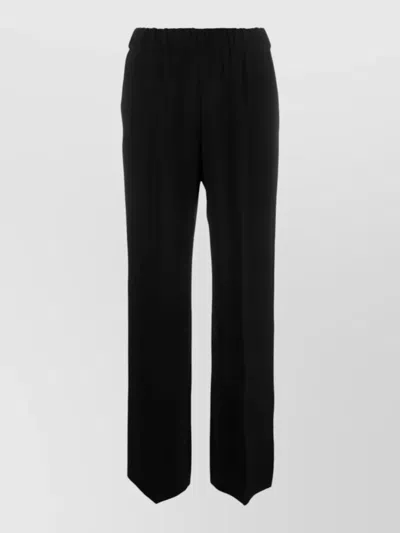 Alberto Biani High Waist Flared Pants Tailored Cut Layered In Black