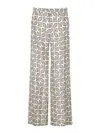 Alberto Biani Geometric-print Flared Trousers In Negro