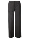 Alberto Biani Green Pants In Anthracite Grey