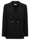 Alberto Biani Velvet-effect Double-breasted Blazer