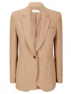 Alberto Biani Tailored Blazer With Classic Lapels In Brown