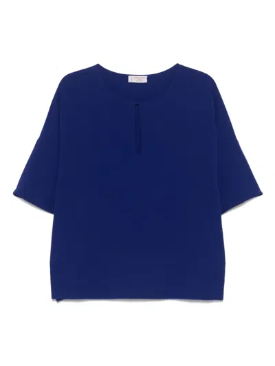 ALBERTO BIANI KEYHOLE-NECK BLOUSE