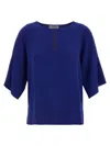 Alberto Biani Kimono Blouse In Blue