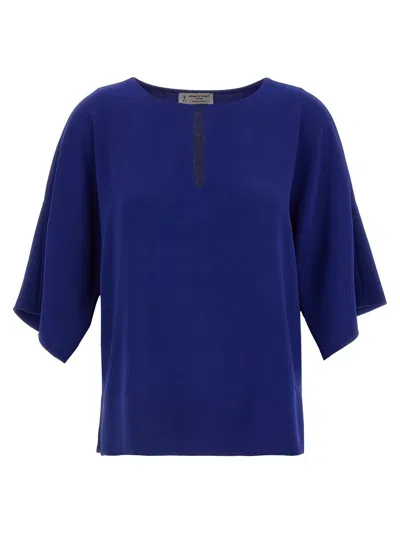 Alberto Biani Kimono Blouse In Blue