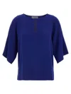 Alberto Biani Kimono Blouse In Blue