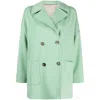 Alberto Biani Double-breasted Virgin Wool Coat