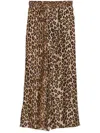 Alberto Biani Leopard Silk Pants In Neutrals