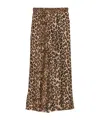 Alberto Biani Leopard Silk Pants In Nude