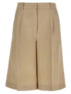Alberto Biani Linen-blend Shorts In Beige