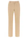 Alberto Biani Tailored Trousers With Button Detail And Pockets In Neutral
