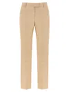 Alberto Biani Tailored Trousers With Button Detail And Pockets In Nude