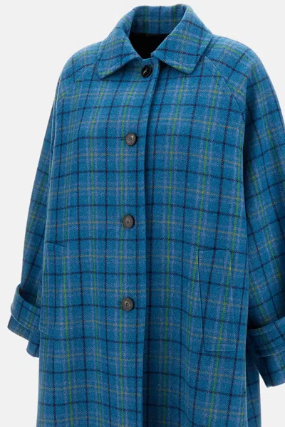Alberto Biani Long Coat In Blue