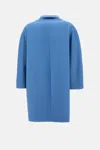 Alberto Biani Button Fastening Pocket Coat In Blue