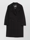Alberto Biani Long Double-breasted Coat Pockets In Black