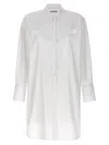 Alberto Biani White Long Plastron Tuxedo Shirt In White