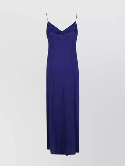 ALBERTO BIANI LONG V-NECK SLIP DRESS