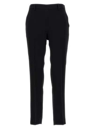 Alberto Biani Tapered Tailored Trousers In Black