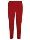 Alberto Biani Cady Drawstring Trousers In Red