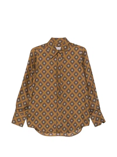 Alberto Biani Patterned Shirt In Brown