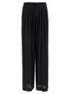 Alberto Biani Black Pleat Pants In Black