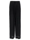 Alberto Biani Black Pleat Pants In Black