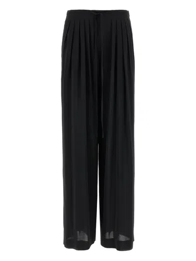Alberto Biani Pleated Trousers In Black